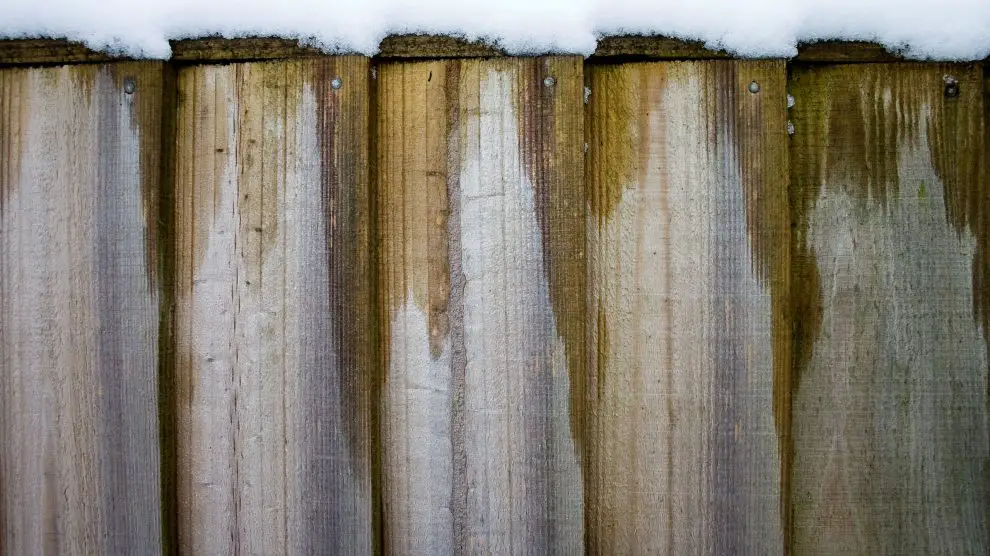 acabado de la madera en invierno