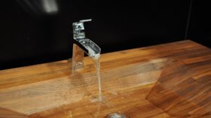 wooden sink