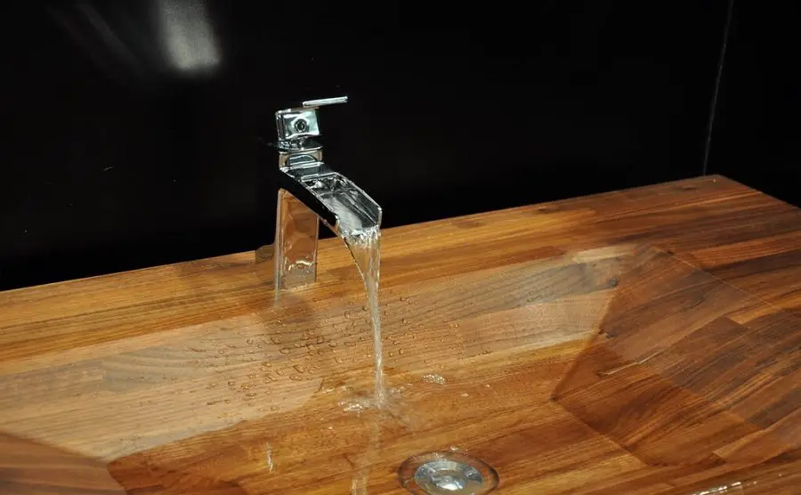 wooden sink