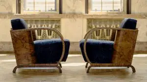 art deco armchairs