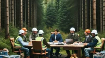 Os silvicultores à mesa com o governo