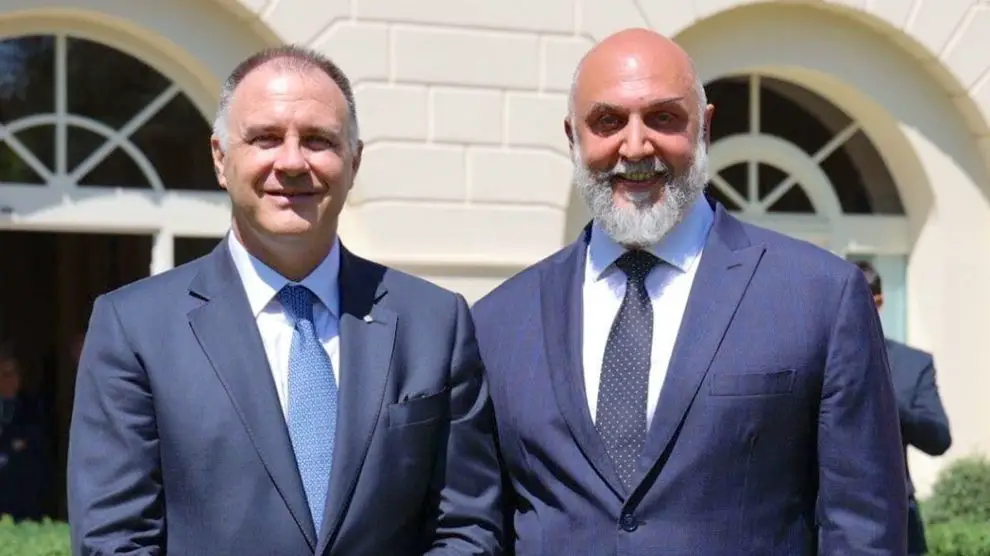 Emanuele Orsini (Président de Confindustria) et Enrico Aureli (Président d'Acimall)